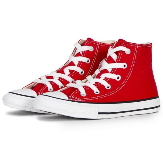 Tênis Converse Chuck Taylor All Star Hi Juvenil Vermelho/Branco