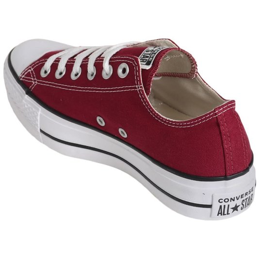 Tênis Converse Chuck Taylor All Star Lift Plataforma Bordo/Preto/Branco