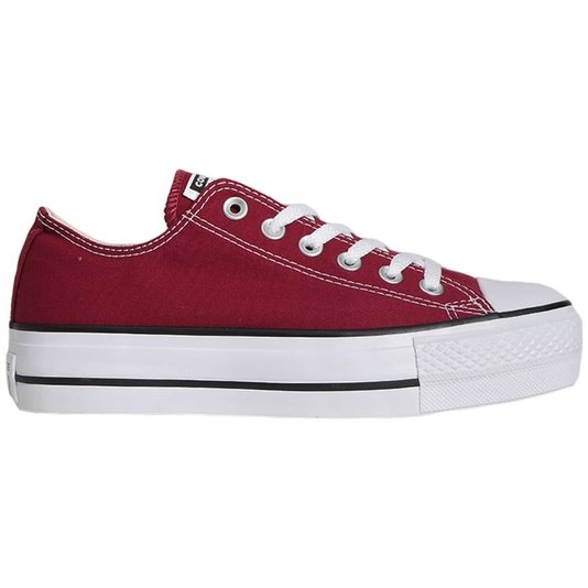 Tênis Converse Chuck Taylor All Star Lift Plataforma Bordo/Preto/Branco