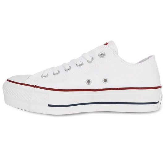 Tênis Converse Chuck Taylor All Star Lift Plataforma Branco/Vermelho/Azul