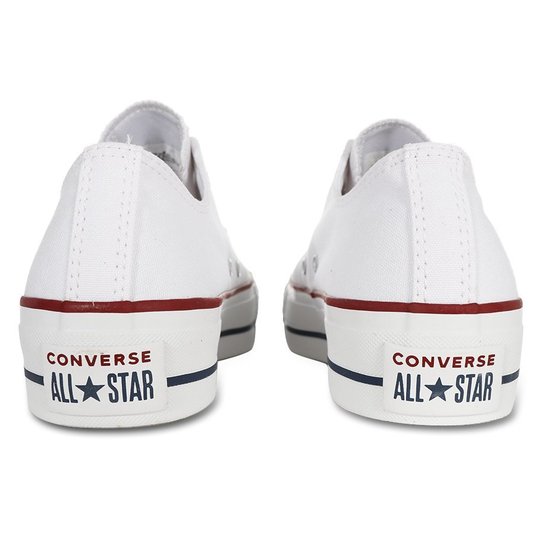 Tênis Converse Chuck Taylor All Star Lift Plataforma Branco/Vermelho/Azul