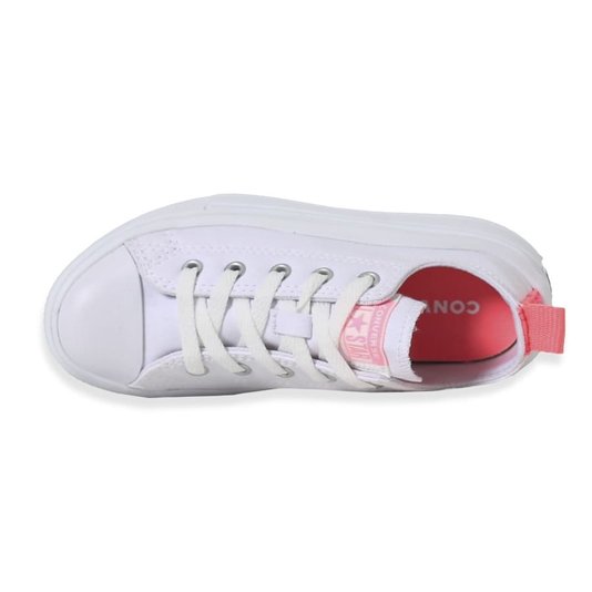 Tênis Converse Chuck Taylor All Star Move Plataforma Juvenil Branco/Rosa