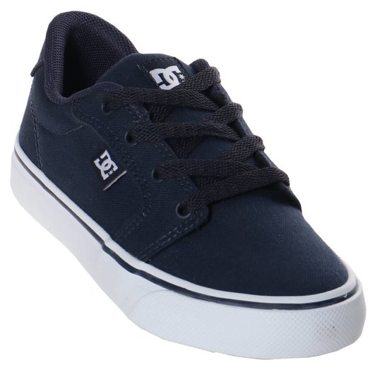 Tênis Dc Shoes Anvil Tx La Infantil Azul Marinho/Branco