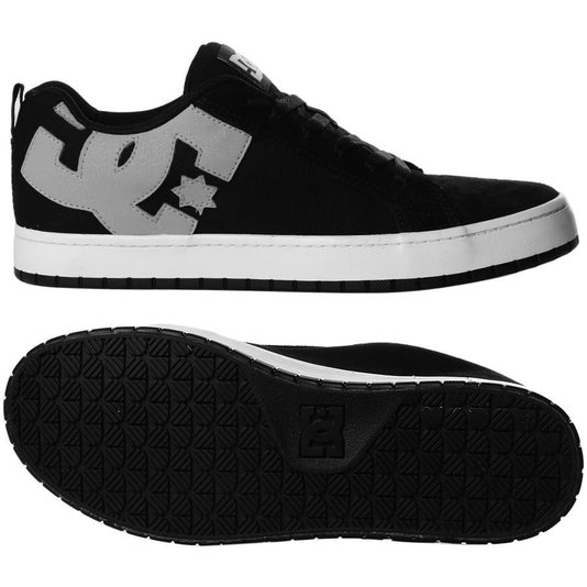 Tênis Dc Shoes Court Graffik Tx Preto/Cinza/Branco