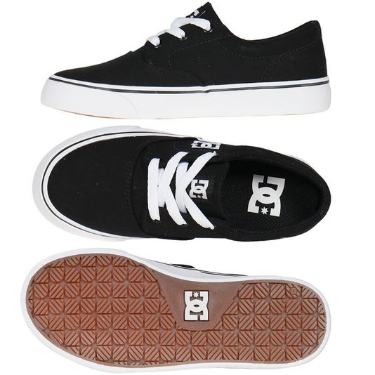 Tênis DC Shoes Flash 2 TX La Infantil Preto/Branco