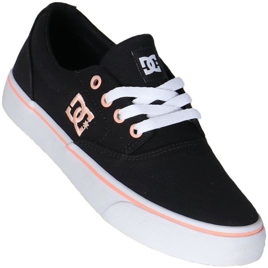 Tenis Dc Shoes New Flash 2 Tx Preto/Branco/Salmao