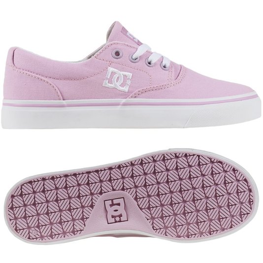 Tênis Dc Shoes New Flash 2 Tx Rosa Claro/Branco