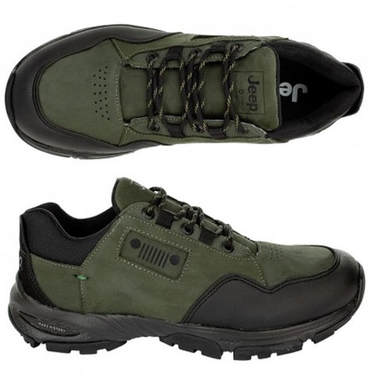 Tênis Jeep Wrangler Adventure Low Verde Militar/Preto