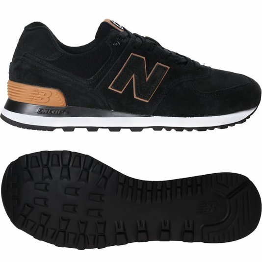 Tênis New Balance Classic 574 Preto/Marrom