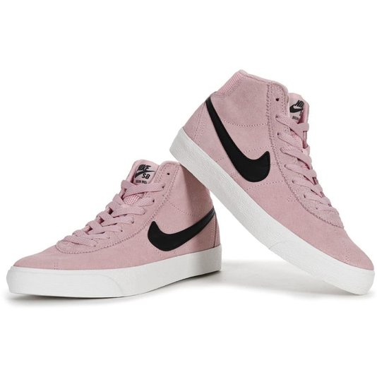 Tênis Nike Sb Bruin High Rosa/Branco/Preto