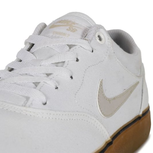 Tênis Nike Sb Chron 2 Canvas Branco/Preto/Natural