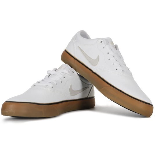 Tênis Nike Sb Chron 2 Canvas Branco/Preto/Natural