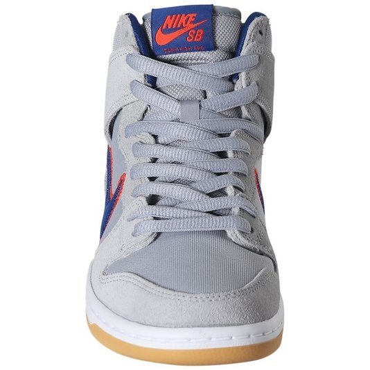 Tênis Nike Sb Dunk High Prm Ny Mets Cinza/Azul/Laranja