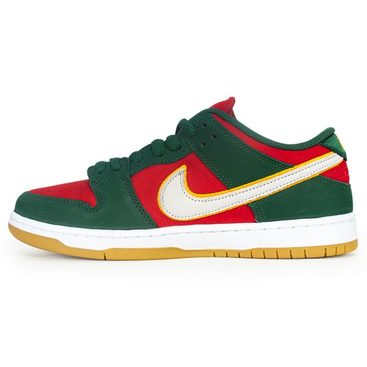 Tênis Nike Sb Dunk Low Pro Supersonics Prm Verde/Vermelho/Branco