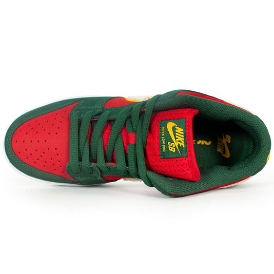 Tênis Nike Sb Dunk Low Pro Supersonics Prm Verde/Vermelho/Branco