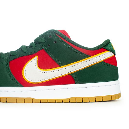 Tênis Nike Sb Dunk Low Pro Supersonics Prm Verde/Vermelho/Branco