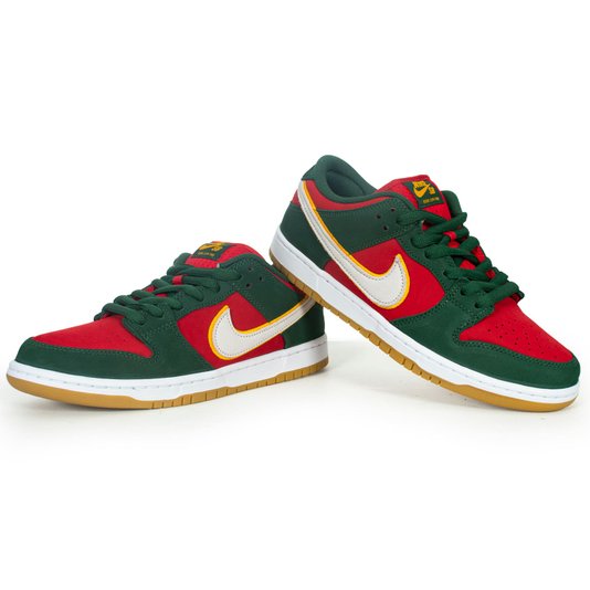 Tênis Nike Sb Dunk Low Pro Supersonics Prm Verde/Vermelho/Branco