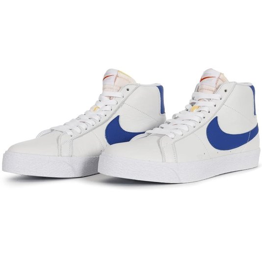 Tênis Nike Sb Zoom Blazer Mid Iso Branco/Azul