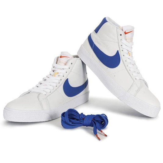 Tênis Nike Sb Zoom Blazer Mid Iso Branco/Azul