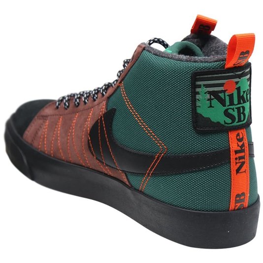 Tênis Nike Sb Zoom Blazer Mid Prm Preto/Verde/Marrom