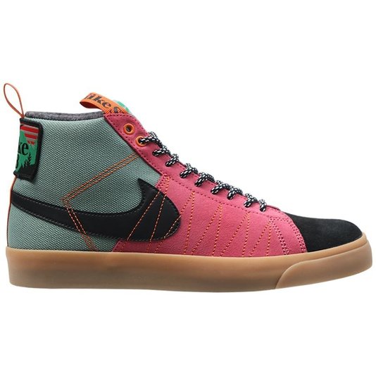 Tênis Nike Sb Zoom Blazer Mid Prm Preto/Verde/Rosa