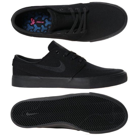 Tênis Nike Sb Zoom Stefan Janoski Canvas Preto/Preto