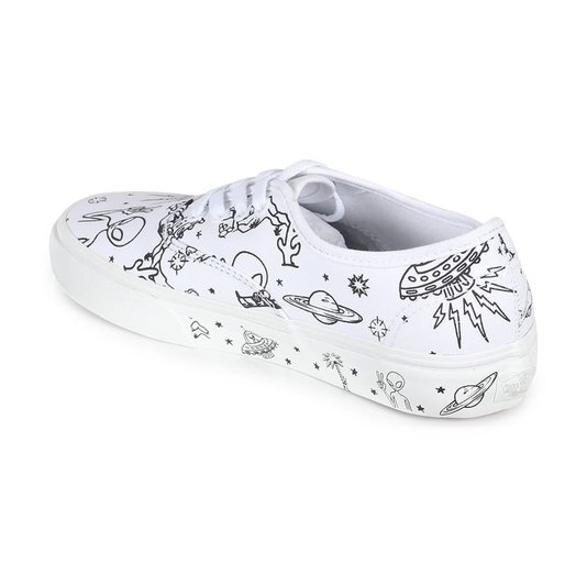 Tênis Vans Authentic Unidentified U-Paint Branco/Preto
