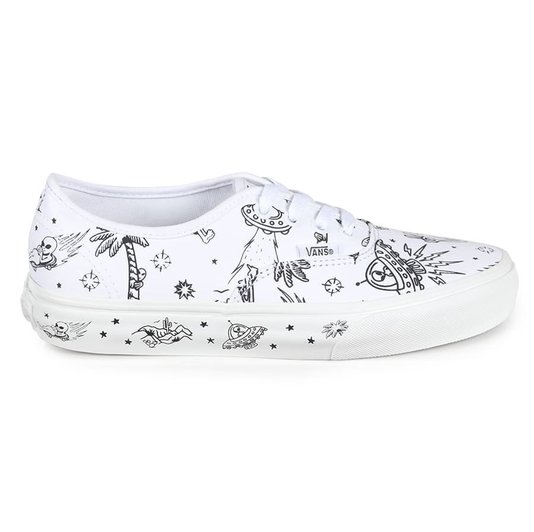Tênis Vans Authentic Unidentified U-Paint Branco/Preto