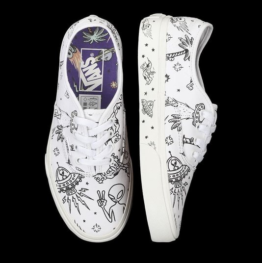 Tênis Vans Authentic Unidentified U-Paint Branco/Preto