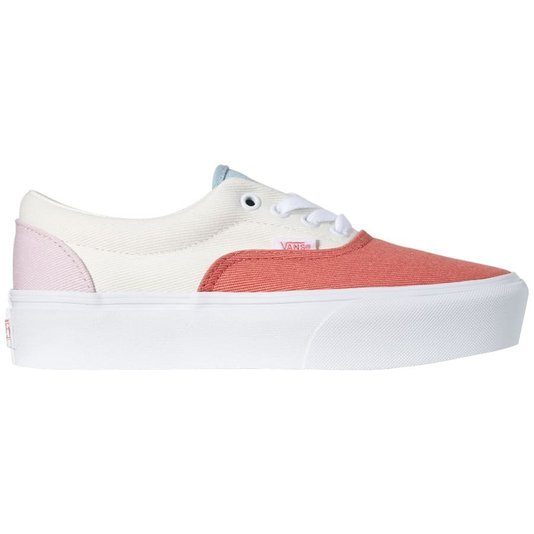 Tênis Vans Era Plataforma Twill Pastel Block Terracota/Creme/Rosa