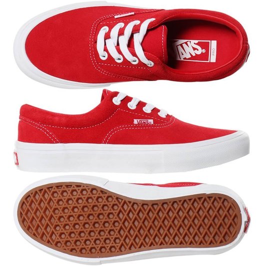 Tênis Vans Era Pro Suede Vermelho/Branco