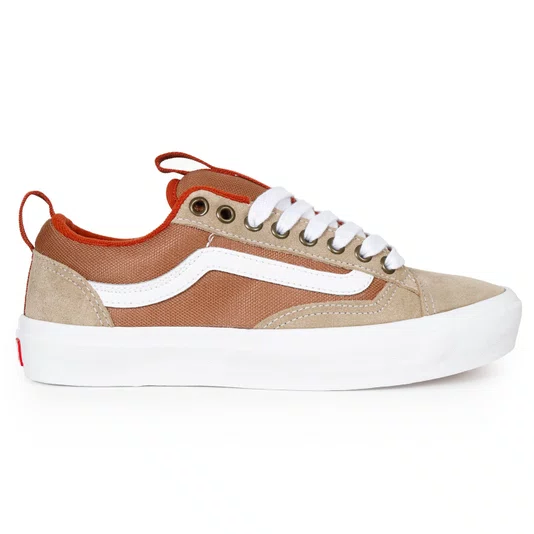 Tênis Vans Old Skool 36+ Cáqui/Branco