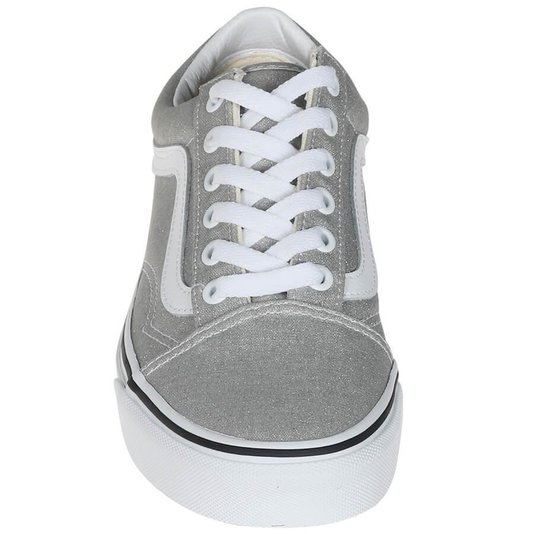 Tênis Vans Old Skool Brilho Prata/Branco