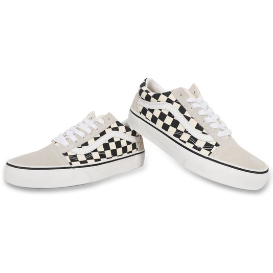 Tênis Vans Old Skool Checkerboard Branco/Preto