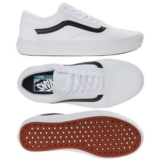 Tenis Vans Old Skool Comfycush Classic Tumble Branco/Preto