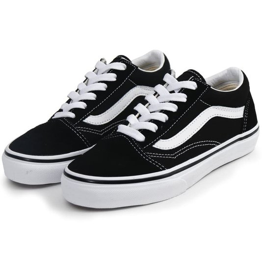 Tênis Vans Old Skool Juvenil Preto/Branco