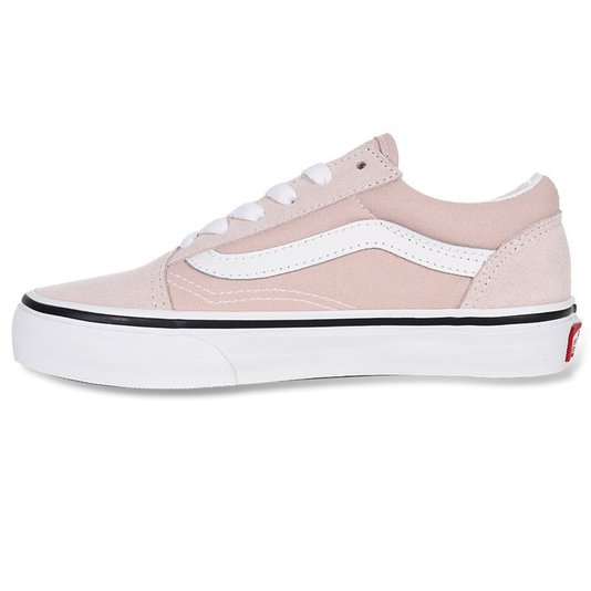 Tênis Vans Old Skool Juvenil Rosa/Branco