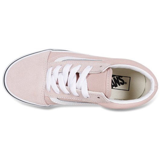 Tênis Vans Old Skool Juvenil Rosa/Branco