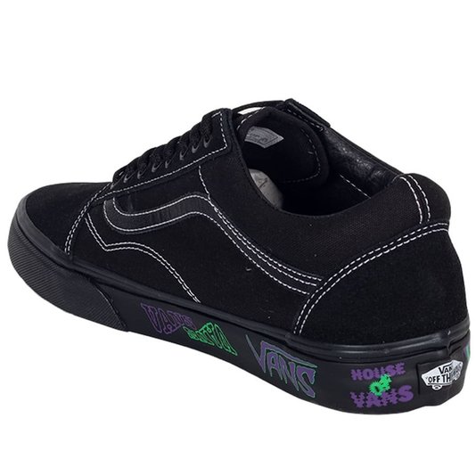 Tênis Vans Old Skool Live At Hov Blackout Preto/Roxo/Verde