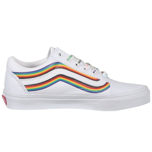 Tênis Vans Old Skool Pride Branco/Colorido