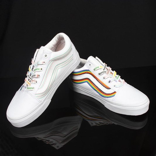 Tênis Vans Old Skool Pride Branco/Colorido