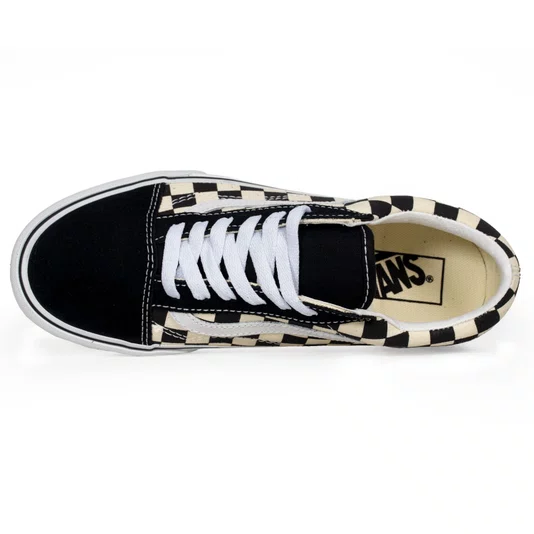 Tênis Vans Old Skool Primary Check Preto/Off White/Branco