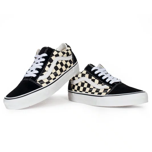 Tênis Vans Old Skool Primary Check Preto/Off White/Branco