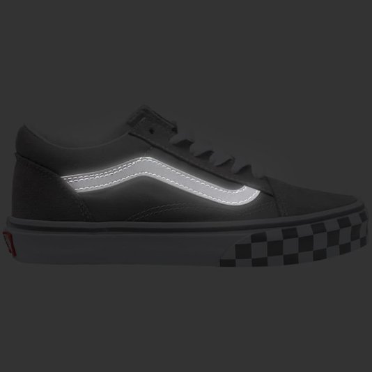 Tênis Vans Old Skool Reflective Sidestripe Cinza/Branco