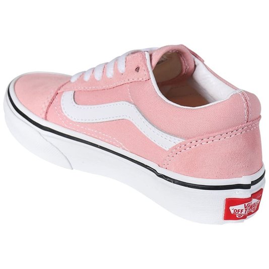Tênis Vans Old Skool Rosa Claro/Branco/Preto