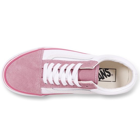 Tênis Vans Old Skool Stackform Plataforma Rosa/Branco