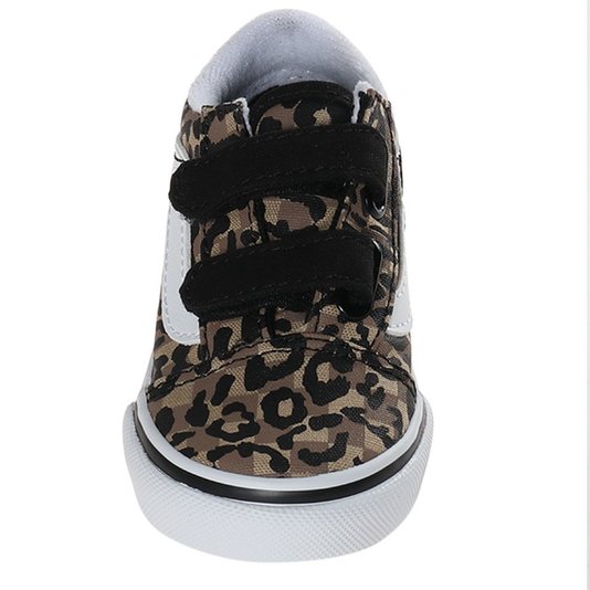 Tênis Vans Old Skool V Animal Print Infantil Marrom