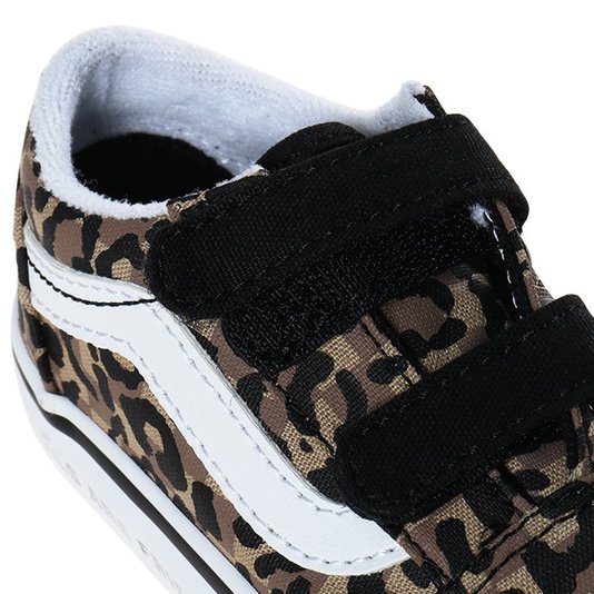 Tênis Vans Old Skool V Animal Print Infantil Marrom