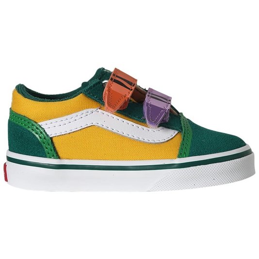 Tênis Vans Old Skool V Crayola Verde/Amarelo