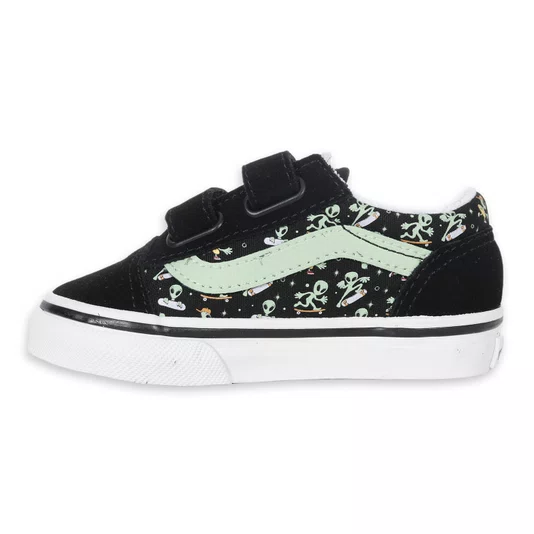 Tênis Vans Old Skool V Glow Cosmic Preto/Verde